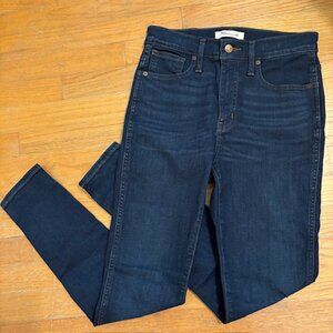 Madewell 10" High Rise Skinny Jeans Dark Wash Size 26